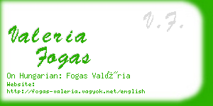 valeria fogas business card